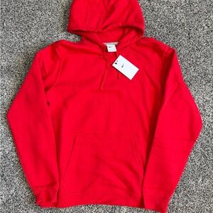 Red Nike Hoodie with Front Pocket